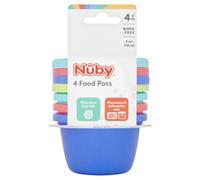 Nuby Food Storage Pots with Lids 4+ Months 118ml 4 Pack