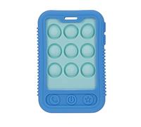 Nuby Giggle Bytes, Sensory Play Teether Phone, 3+ Months, BPA Free, Blue and Light Blue Colors