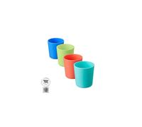 Nuby Good Square Meal Toddler Tumblers - Durable | Dishwasher Safe | Easy to Hold (Pack of 4)