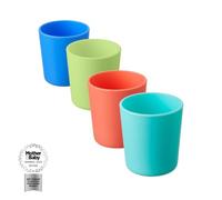 Nuby Good Square Meal Toddler Tumblers - Durable | Dishwasher Safe | Easy to Hold (Pack of 4)