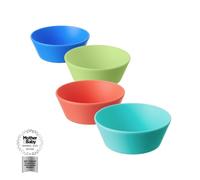 Nuby Good Square Meal Toddler Weaning Bowls, Dishwasher Safe, 4-Pack