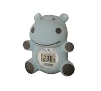 Nuby Hippo Baby Bath Thermometer - Digital Thermometer with Easy to Read Screen | BPA Free | Bath & Room Thermometer | Suitable from Birth (Blue)
