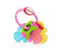 Nuby Icy Bites Keys Multiple Surface PureIce Gel Teether Pink?Soothes Sore Gums