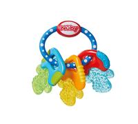 Nuby IcyBite Keys - Soothing Teether | Multiple Teething Surfaces | Refrigerator Safe | Suitable from 3 Months Plus
