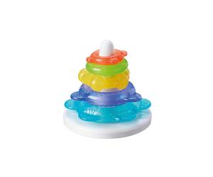 Nuby IcyBite Stacking Rings - Soothing Teether | Multiple Teething Surfaces | Refrigerator Safe | Suitable from 6 Months Plus