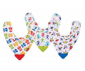 Nuby ID4290 Bandana Bib with Teether, 1 Piece (assorted colours )