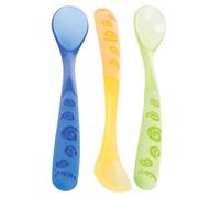 Nuby ID5377 Set of 3 Weaning Spoons Blue / green / Yellow