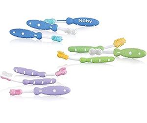 Nuby ID754 3 Piece Toothbrush Set (Colours May Vary)