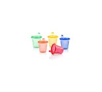 Nuby ID91121A Pick Nick Drinking Cup Set With 6 Cups And 6 Lids 210ml, Assorted Colors