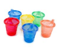 Nuby ID91121A Pick Nick Drinking Cup Set With 6 Cups And 6 Lids 210ml, Assorted Colors