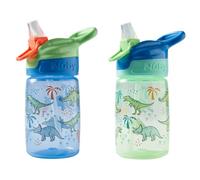 Nuby Incredible Gulp Water Bottle, 2-Pack, 360ml, 18M+, Jurassic