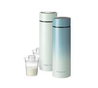 Nuby Limited Edition Two Tone RapidCool Portable Baby Bottle Making Twin Pack - Prepare A Perfect Formula Feed in 2 Minutes | Includes 1 Rapid Cool, 1 Powder Dispenser & 1 Flask (Blue)