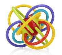 Nuby Lots A Loops Sensory Multicolor Teether and Baby Rattle Toy - 3+ Months - Baby Teething Toy