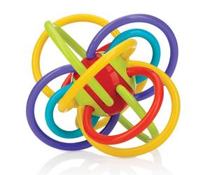 Nuby - Lots A Loops- Speelgoed Veel Kleurrijke Strikken - Rammelbijtring - 6M+,