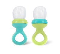 Nuby Nibbler Mesh First Soft Foods Feeder 2pk Aqua & Green