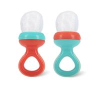 Nuby Nibbler Mesh First Soft Foods Feeder 2pk Coral & Aqua