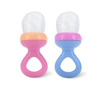 Nuby Nibbler Mesh First Soft Foods Feeder 2pk Pink & Purple