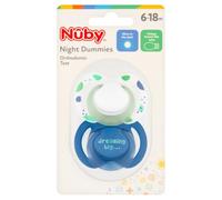 Nuby Night Boy Soothers 6-18 Month 2pk