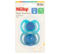 Nuby Night Dummies Orthodontic Teat 18-36 Months 2 Pack