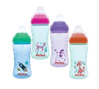 Nuby No Spill Printed Thirsty Kids No-Spill Sip-it Sport Cup with Soft Spout and Lid - 12oz / 360 ml, 12+ Months, Single Pack of 1, Print May Vary