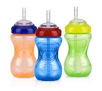 Nuby No-Spill Sippy Cup with Flex Straw - (3-Pack) 10-Ounce
