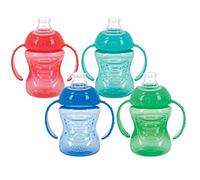 Nuby No-Spill Super Spout Grip N' Sip 4M+ - 4 Count (ASSORTED COLORS)