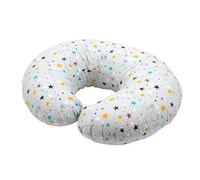 Nuby Nursing Pillow With Removable Cover, Star Print Design, Suitable For Babies Aged 0 Months Plus, Tummy Time Pillow