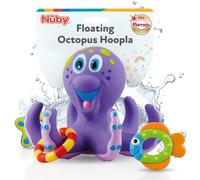 Nuby Octopus Floating Bath Toy - Sensory Development | 3 Rings Included | Colourful