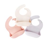 Nuby Pack of 3 Silicone Baby Bibs for Boys