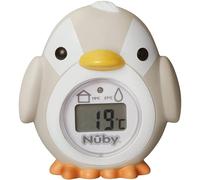 Nuby Penguin Baby Bath Thermometer - Digital Thermometer with Easy to Read Screen | BPA Free | Suitable from Birth (Grey)