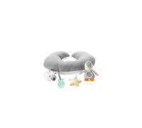 Nuby Penguin Tummy Time Pillow For Babies, Grey And White Plush Nursery Accessories (Pack of 1)