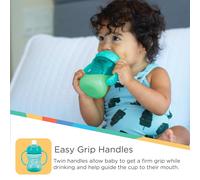 Nuby Plastic 2Pack TwoHandle NoSpill Super Spout Grip N Sip Cups 8 Oun