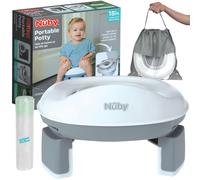Nuby Portable Travel Potty - at Home or On The Go | Storage Bag | 20 Disposable Potty Liners Included | Suitable from 18+M