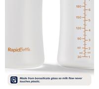 Nuby RapidBottle AntiColic Glass Feeding Bottle Rapid Bottle with Sil