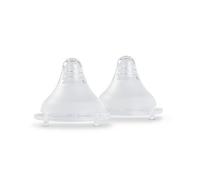 Nuby RapidBottle Teats - Made for Rapid Bottle | Fast Sterilising | Breast-Like Design | Anti-Colic Valves | Pack of 2 (Medium Flow)