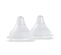 Nuby RapidBottle Teats, Breast-Like Anti-Colic Design, 2-Pack, Slow Flow | Made for RapidBottle with Anti-Colic Valves & Breast-Like Design for Easy Latch, Fast Sterilising for Quick Clean Feeds