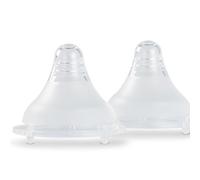 Nuby RapidBottle Teats - Made for Rapid Bottle | Fast Sterilising | Breast-Like Design | Anti-Colic Valves | Pack of 2 (Medium Flow)
