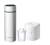 Nuby Rapid Cool & Sterilise Portable Bottle Making Kit - Includes RapidCool & RapidSterilise - Formula Feed in 2 Minutes | UV Steriliser | Kills 99.9% of Bacteria in 1 Minute (White)