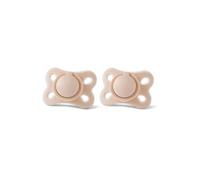 Nuby RapidSoother Soft on Skin Easy to Hold Dummy, 2-Pack, 0-6M, Beige