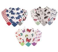 Nuby Reversible 100% Natural Cotton Muslin 3 Piece Teething Bib (Colors May Vary)