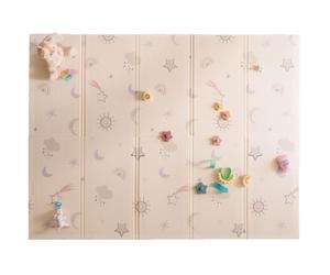 Nuby Reversible Soft Floor Mat, Foldable and Lightweight for Easy Storage and Travel, Rainbow