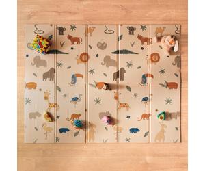 Nuby Reversible Soft Floor Mat, Foldable and Lightweight for Easy Storage and Travel, Safari?