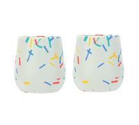 Nuby Silicone Confetti/Sprinkles First Open Training Cup for Baby - 2oz, 6+ Months - 2 Count