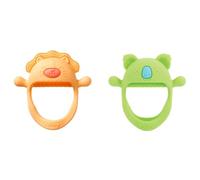 Nuby Silicone Mini Wrist Teether with Easy Grip, BPA-Free, 2-Pack, 3M+