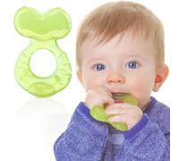 Nuby Silicone Teethe-eez Teether with Bristles Includes Hygienic Case Green (Pack of 1)