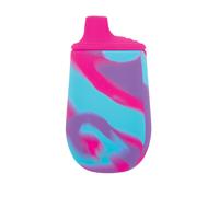 Nuby Silicone Tie-dye First Training Cup with Free Flow Soft Spout - 6oz 6+ Months Pink/Purple