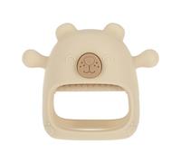 Nuby Silicone Wrist Teething Mitten - Baby Teether Ring - 3+ Months - Brown Bear