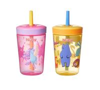 Nuby Sip It Swirler Cup - Toddler Beaker with 360° Straw | Spill-Proof | 420ml / 14oz | Suitable from 18 Months | Pack of 2 (Pink & Yellow)