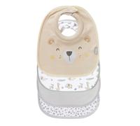 Nuby Snug and Dry Bibs Organic Cotton Machine Washable Padded Neckline 048526999460, One Size, (Pack of 4)
