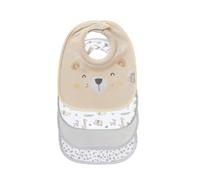 Nuby Snug and Dry Bibs Organic Cotton Machine Washable Padded Neckline 048526999460, One Size, (Pack of 4)